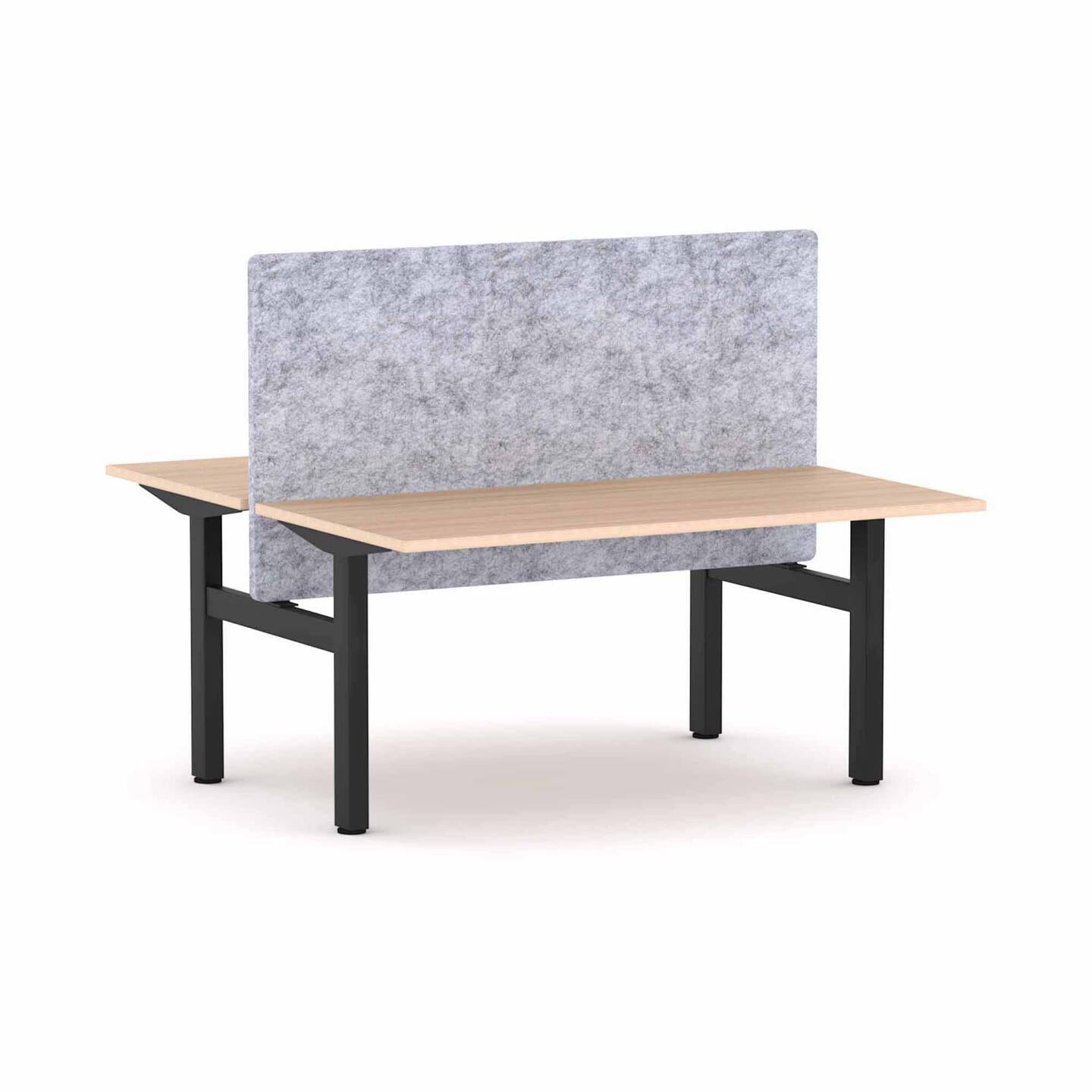 Klass Fixed 2-Person Double-sided Desk Workstation with AcoustiQ Screen