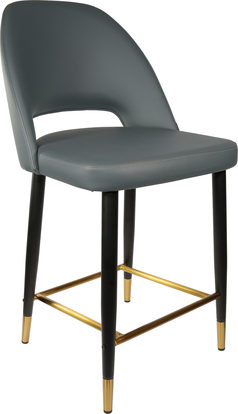 Durafurn Semifreddo Counter Stool - Black Metal 650h Legs-Elite Office Furniture