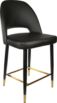 Durafurn Semifreddo Counter Stool - Black Metal 650h Legs-Elite Office Furniture