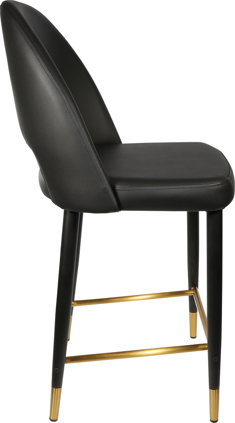 Durafurn Semifreddo Counter Stool - Black Metal 650h Legs-Elite Office Furniture