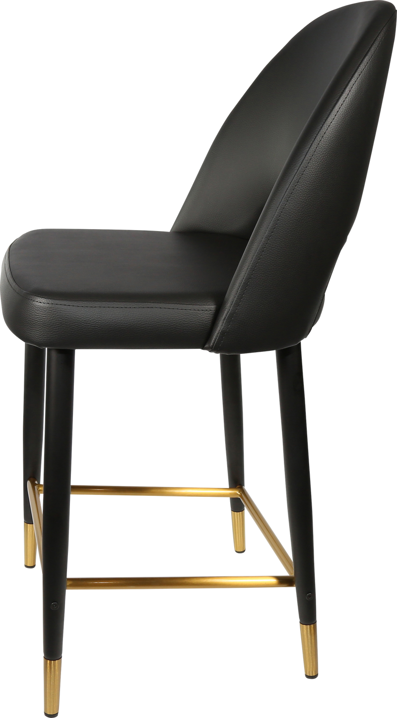 Durafurn Semifreddo Counter Stool - Black Metal 650h Legs-Elite Office Furniture