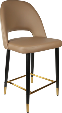 Durafurn Semifreddo Counter Stool - Black Metal 650h Legs-Elite Office Furniture