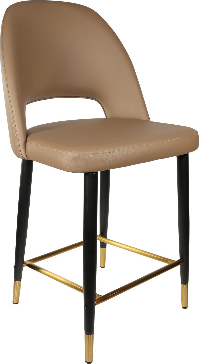 Durafurn Semifreddo Counter Stool - Black Metal 650h Legs-Elite Office Furniture