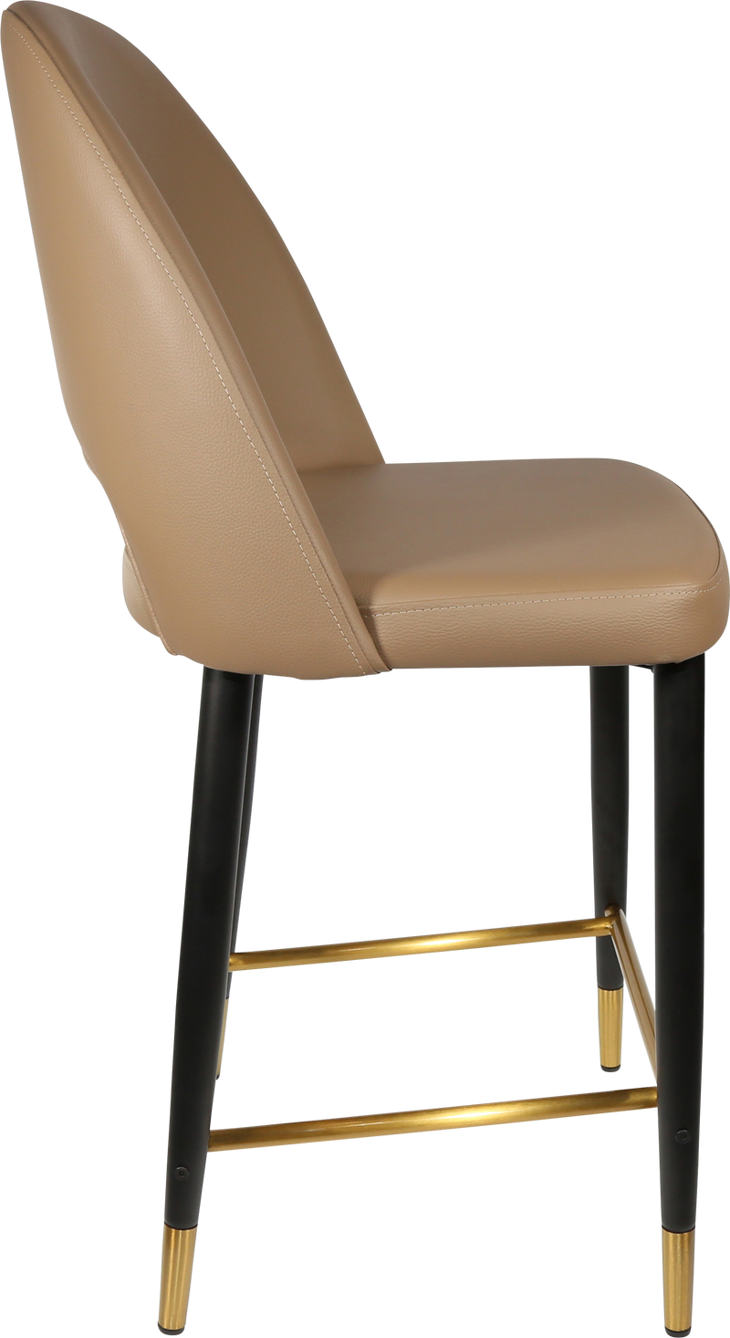 Durafurn Semifreddo Counter Stool - Black Metal 650h Legs-Elite Office Furniture