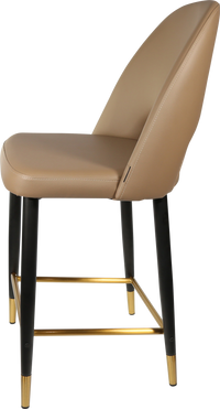 Durafurn Semifreddo Counter Stool - Black Metal 650h Legs-Elite Office Furniture