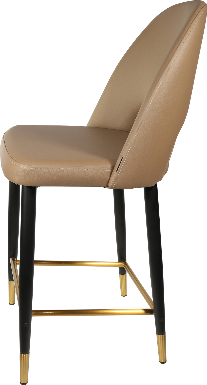 Durafurn Semifreddo Counter Stool - Black Metal 650h Legs-Elite Office Furniture