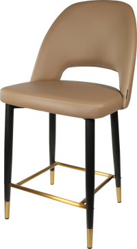 Durafurn Semifreddo Counter Stool - Black Metal 650h Legs-Elite Office Furniture