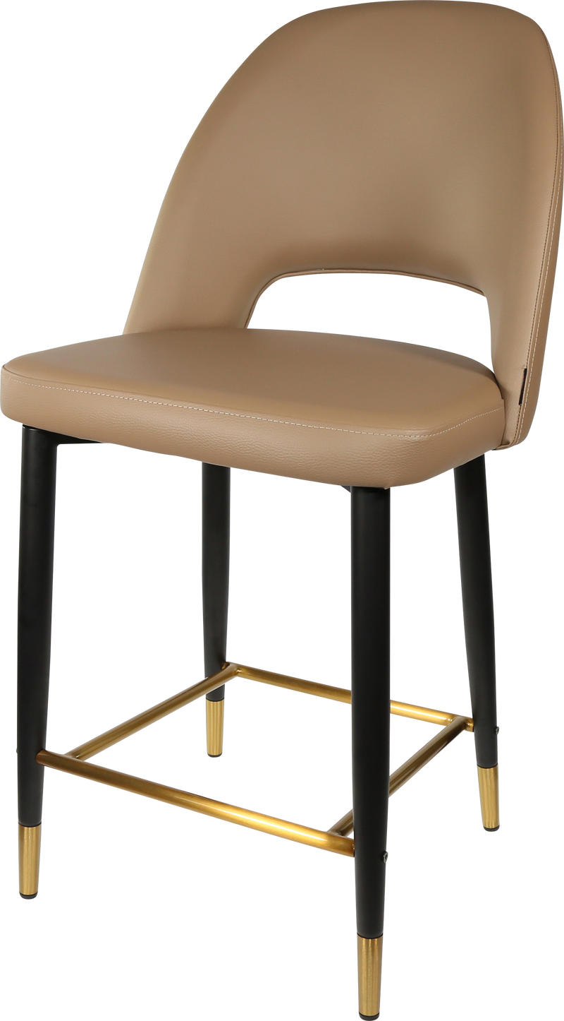 Durafurn Semifreddo Counter Stool - Black Metal 650h Legs-Elite Office Furniture