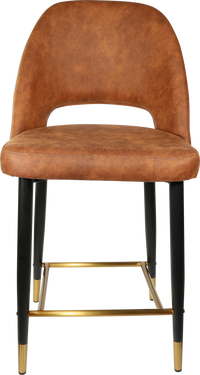 Durafurn Semifreddo Counter Stool - Black Metal 650h Legs-Elite Office Furniture