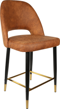 Durafurn Semifreddo Counter Stool - Black Metal 650h Legs-Elite Office Furniture