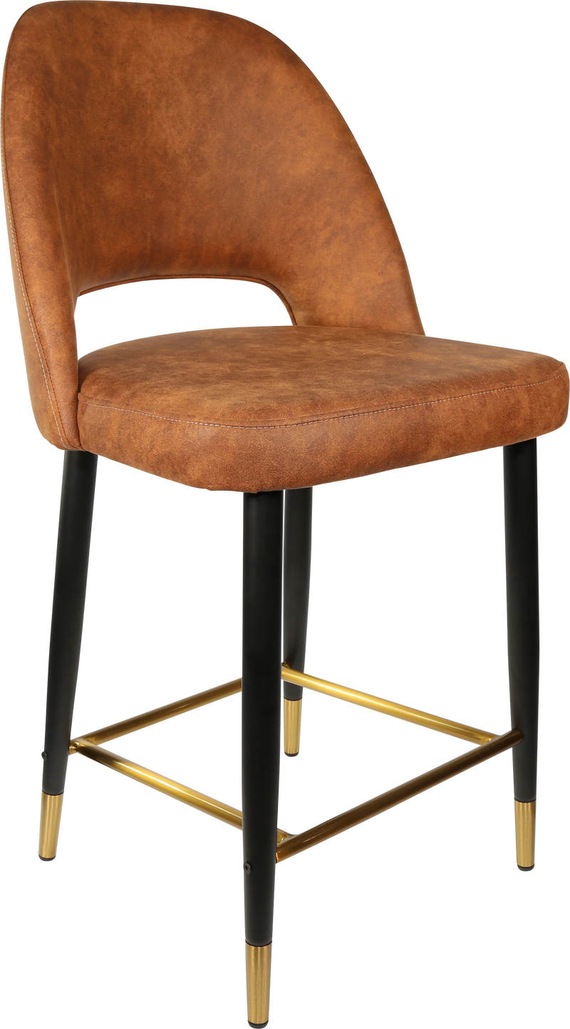 Durafurn Semifreddo Counter Stool - Black Metal 650h Legs-Elite Office Furniture