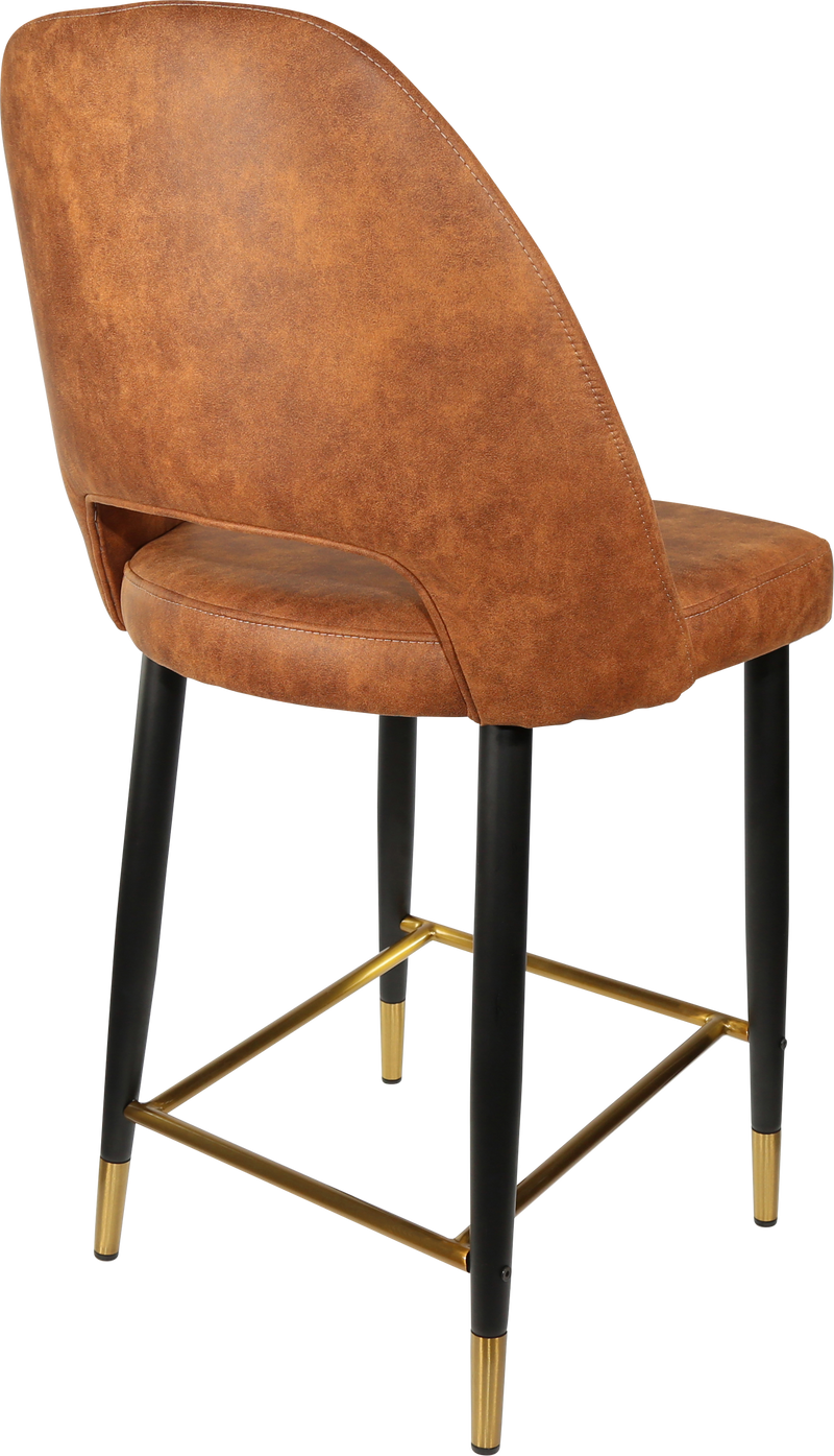 Durafurn Semifreddo Counter Stool - Black Metal 650h Legs-Elite Office Furniture