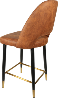 Durafurn Semifreddo Counter Stool - Black Metal 650h Legs-Elite Office Furniture