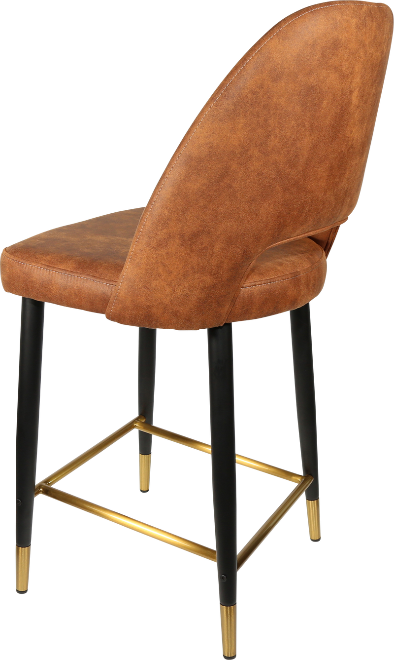Durafurn Semifreddo Counter Stool - Black Metal 650h Legs-Elite Office Furniture