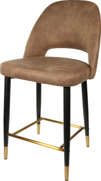 Durafurn Semifreddo Counter Stool - Black Metal 650h Legs-Elite Office Furniture