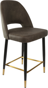 Durafurn Semifreddo Counter Stool - Black Metal 650h Legs-Elite Office Furniture