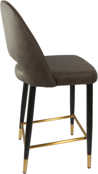 Durafurn Semifreddo Counter Stool - Black Metal 650h Legs-Elite Office Furniture