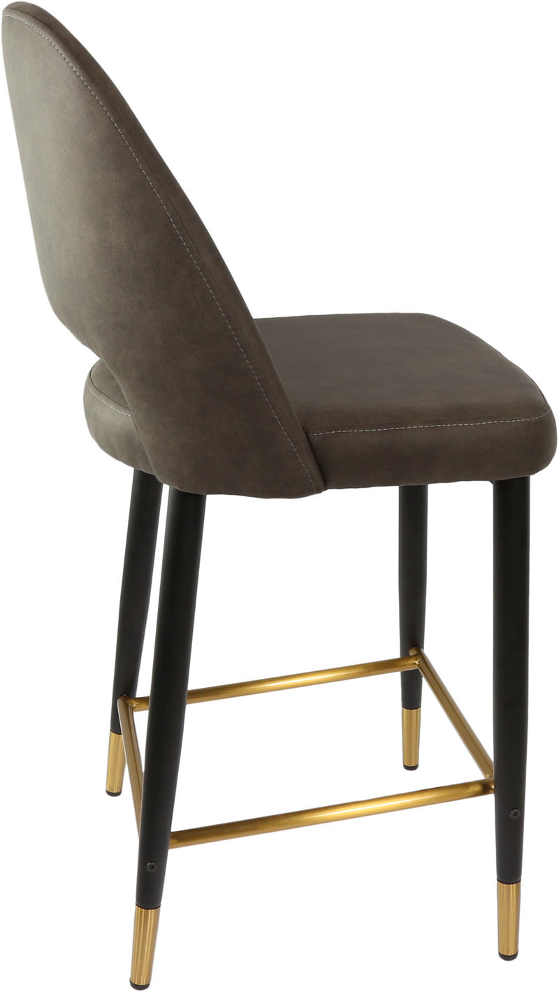 Durafurn Semifreddo Counter Stool - Black Metal 650h Legs-Elite Office Furniture