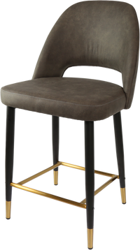 Durafurn Semifreddo Counter Stool - Black Metal 650h Legs-Elite Office Furniture