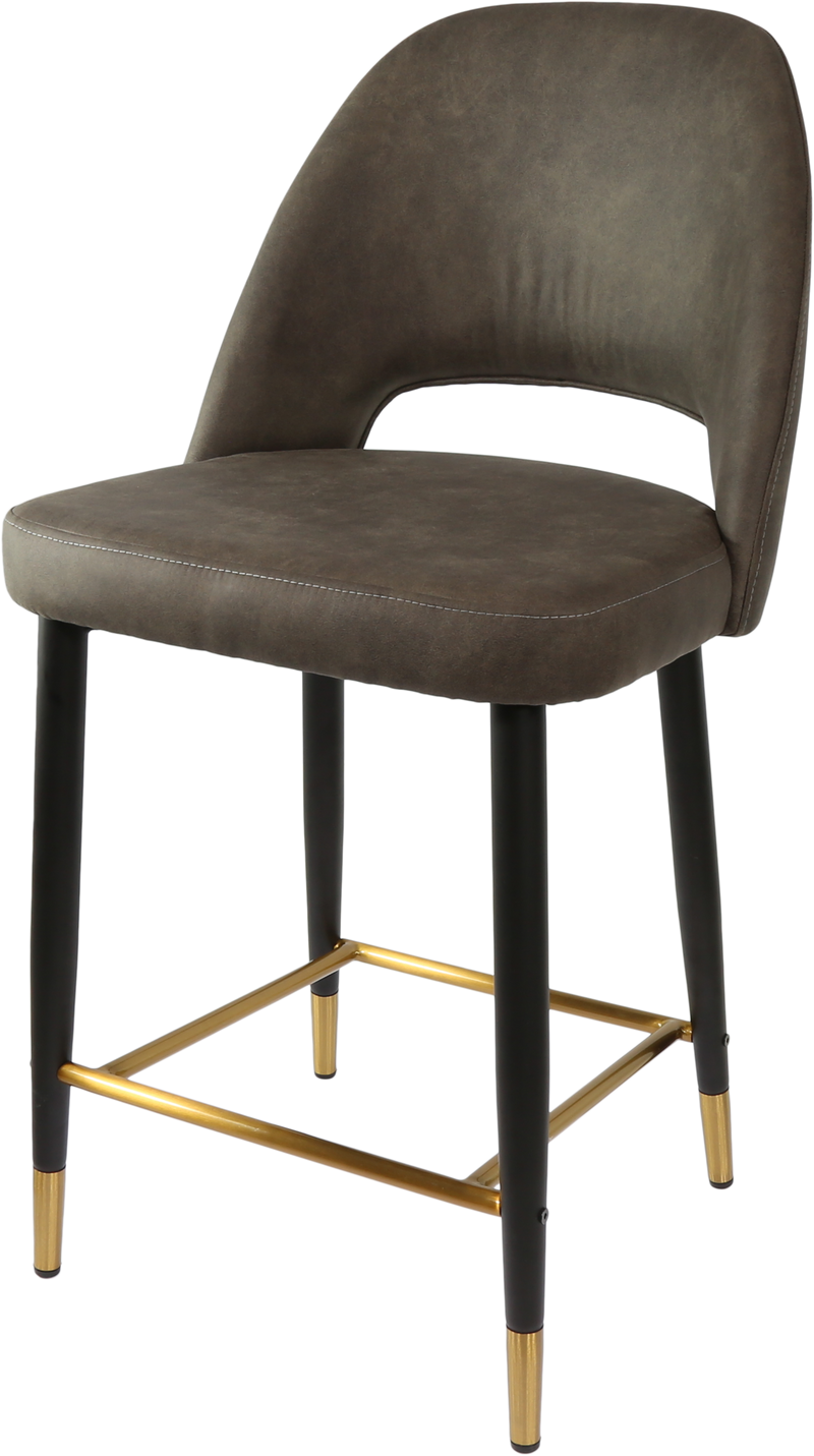 Durafurn Semifreddo Counter Stool - Black Metal 650h Legs-Elite Office Furniture