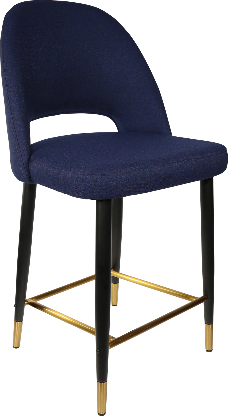 Durafurn Semifreddo Counter Stool - Black Metal 650h Legs-Elite Office Furniture
