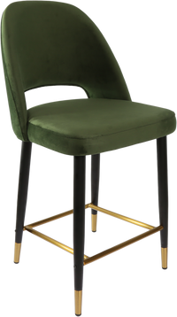 Durafurn Semifreddo Counter Stool - Black Metal 650h Legs-Elite Office Furniture