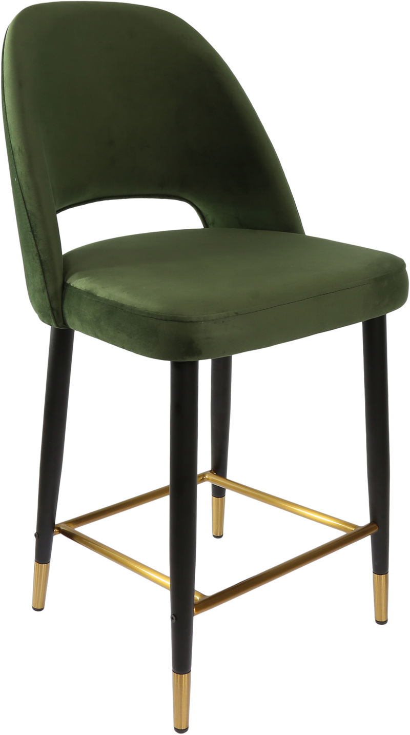 Durafurn Semifreddo Counter Stool - Black Metal 650h Legs-Elite Office Furniture