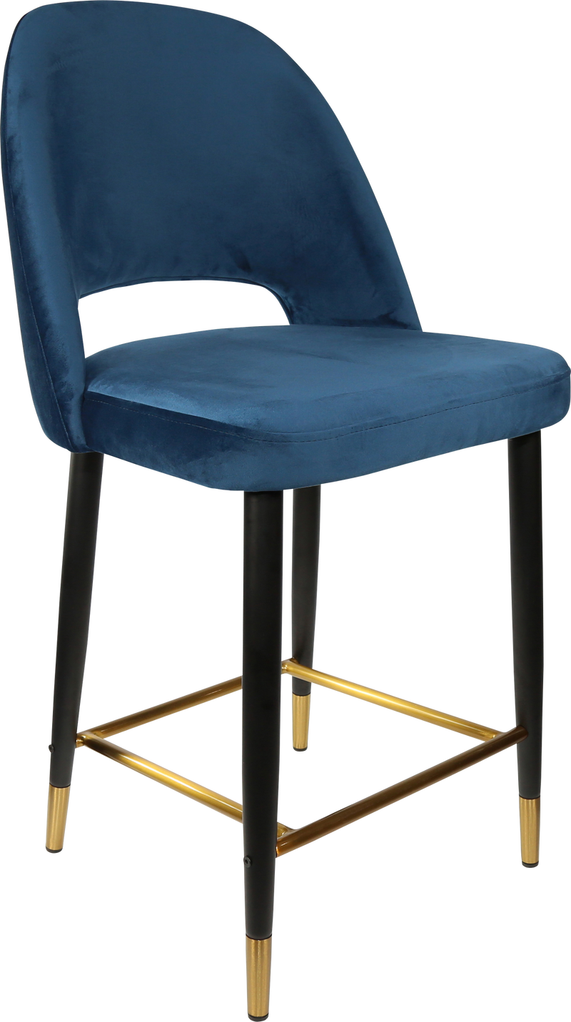 Durafurn Semifreddo Counter Stool - Black Metal 650h Legs-Elite Office Furniture