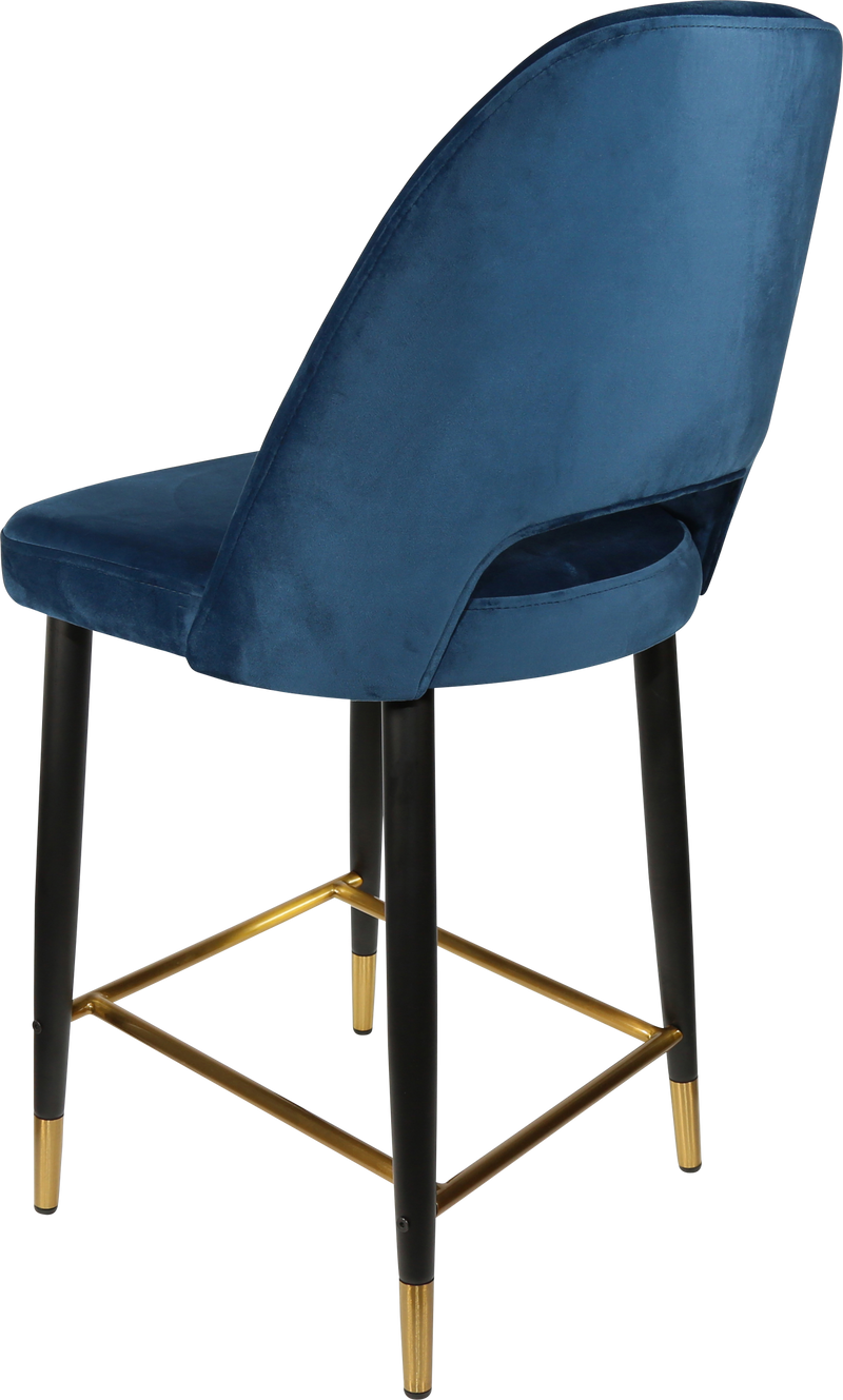 Durafurn Semifreddo Counter Stool - Black Metal 650h Legs-Elite Office Furniture