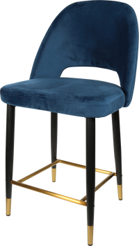 Durafurn Semifreddo Counter Stool - Black Metal 650h Legs-Elite Office Furniture