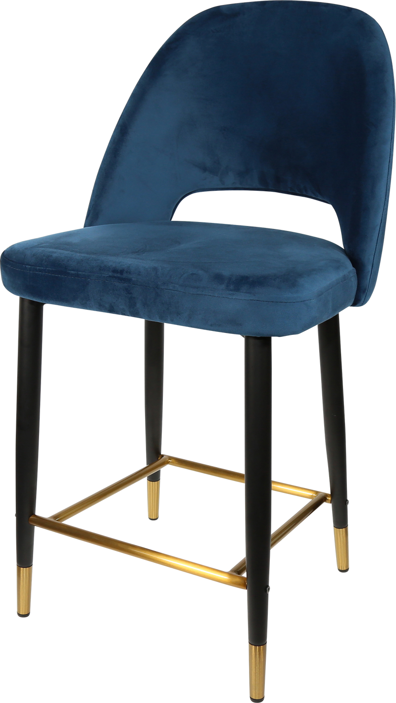 Durafurn Semifreddo Counter Stool - Black Metal 650h Legs-Elite Office Furniture