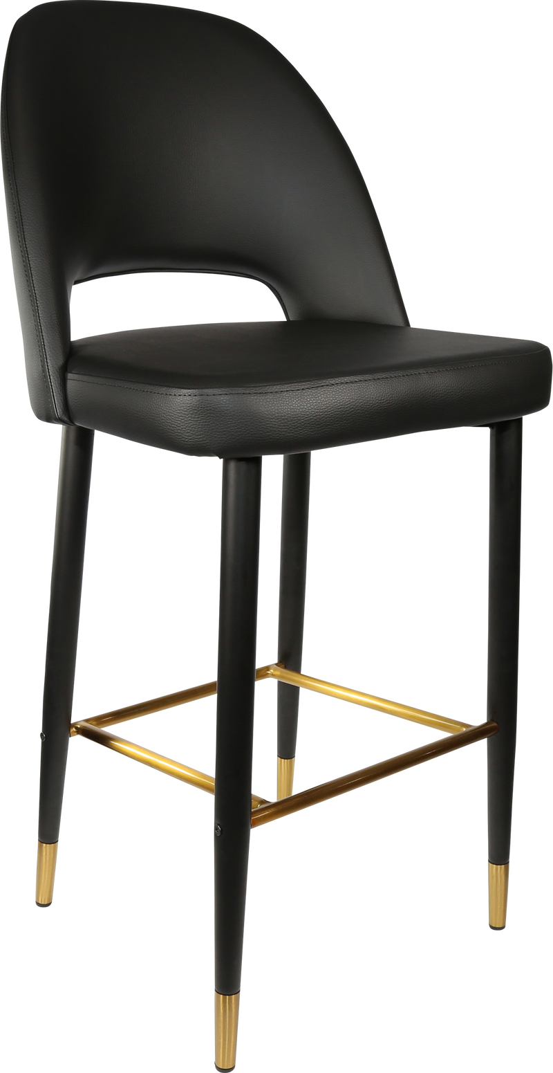 Durafurn Semifreddo Stool - Black Metal 750h Legs-Elite Office Furniture