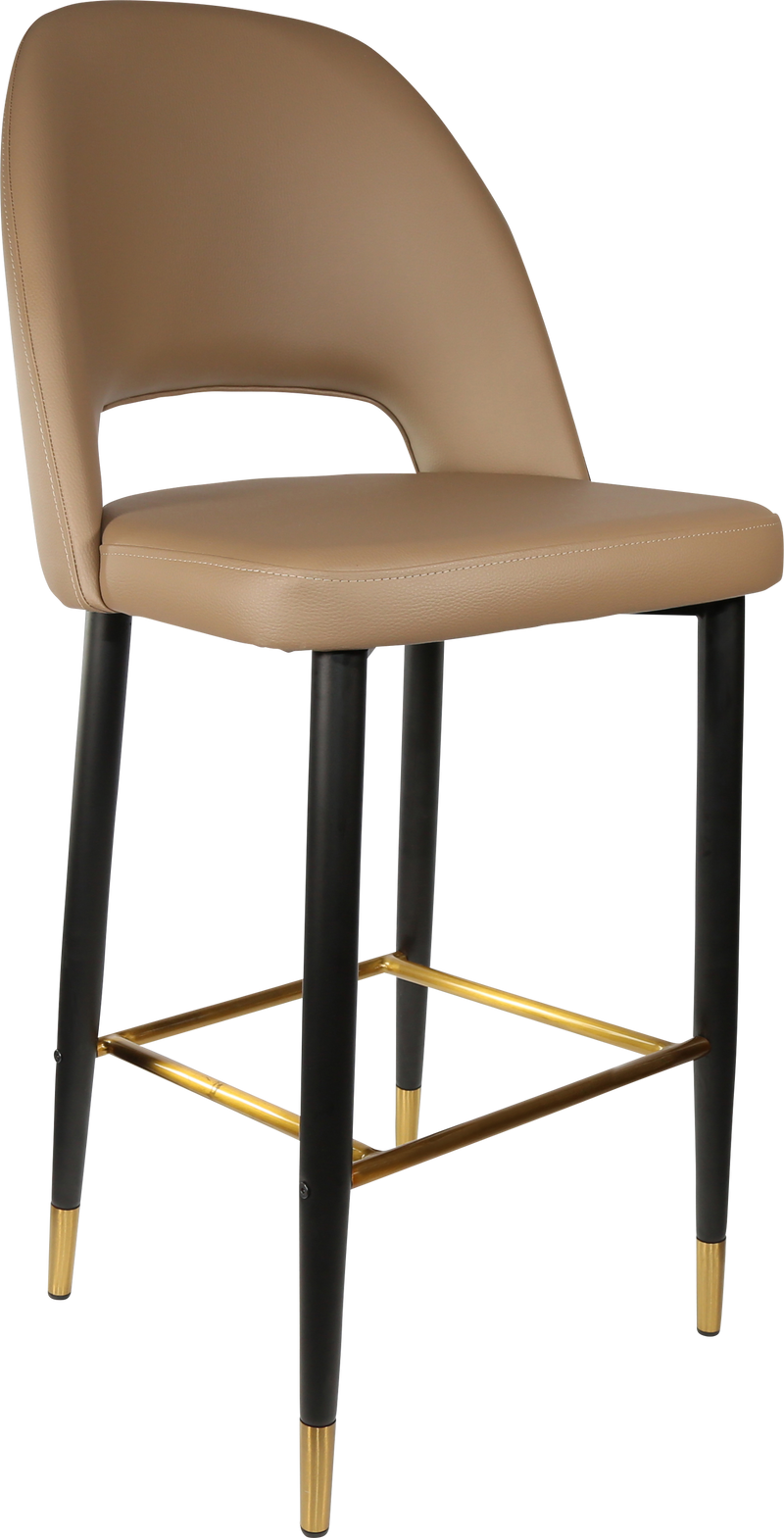 Durafurn Semifreddo Stool - Black Metal 750h Legs-Elite Office Furniture