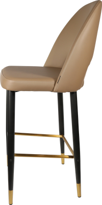 Durafurn Semifreddo Stool - Black Metal 750h Legs-Elite Office Furniture