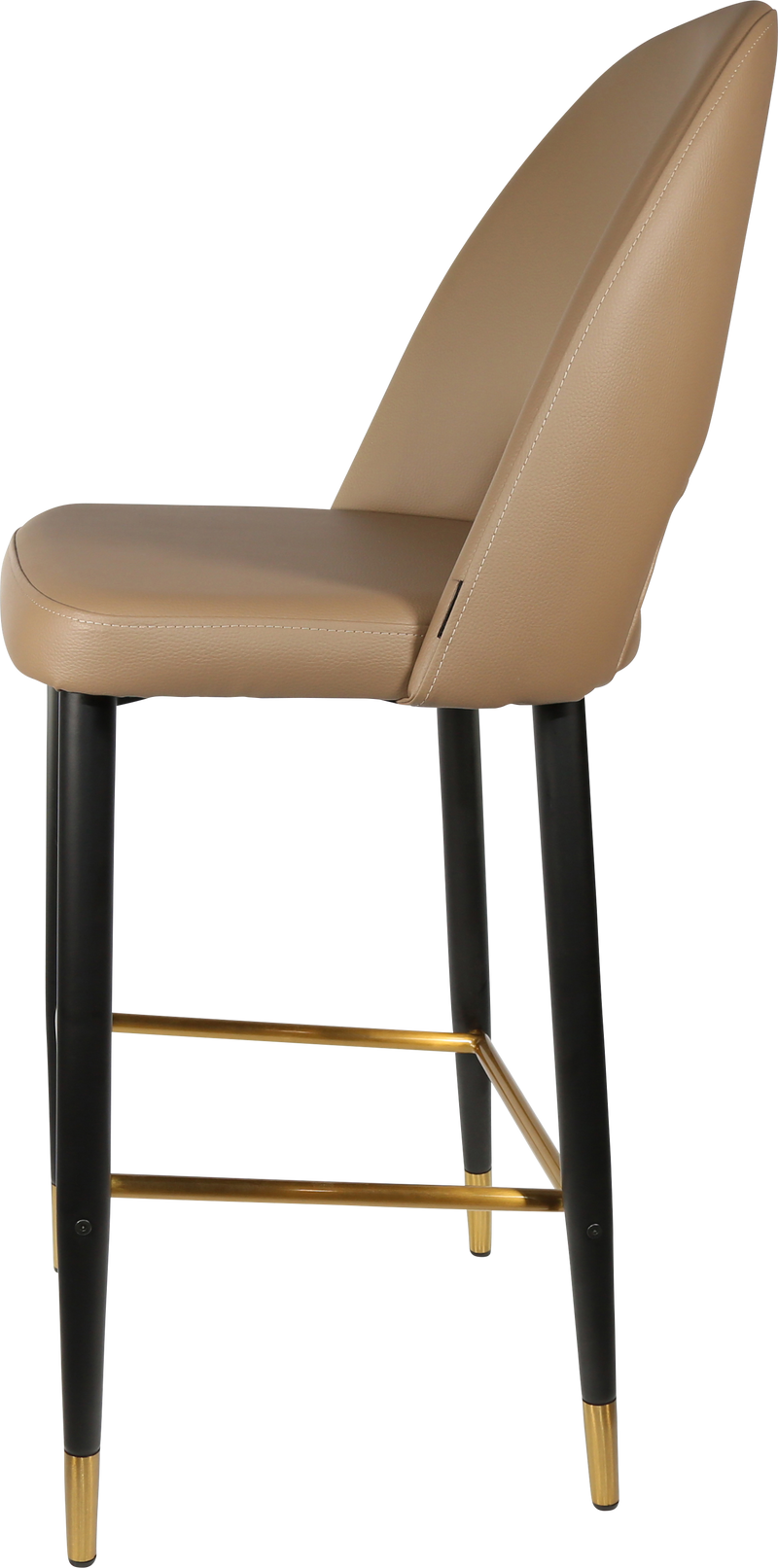 Durafurn Semifreddo Stool - Black Metal 750h Legs-Elite Office Furniture