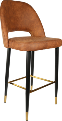 Durafurn Semifreddo Stool - Black Metal 750h Legs-Elite Office Furniture