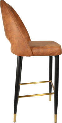 Durafurn Semifreddo Stool - Black Metal 750h Legs-Elite Office Furniture
