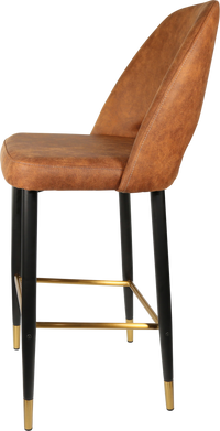 Durafurn Semifreddo Stool - Black Metal 750h Legs-Elite Office Furniture