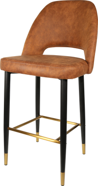 Durafurn Semifreddo Stool - Black Metal 750h Legs-Elite Office Furniture