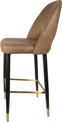 Durafurn Semifreddo Stool - Black Metal 750h Legs-Elite Office Furniture