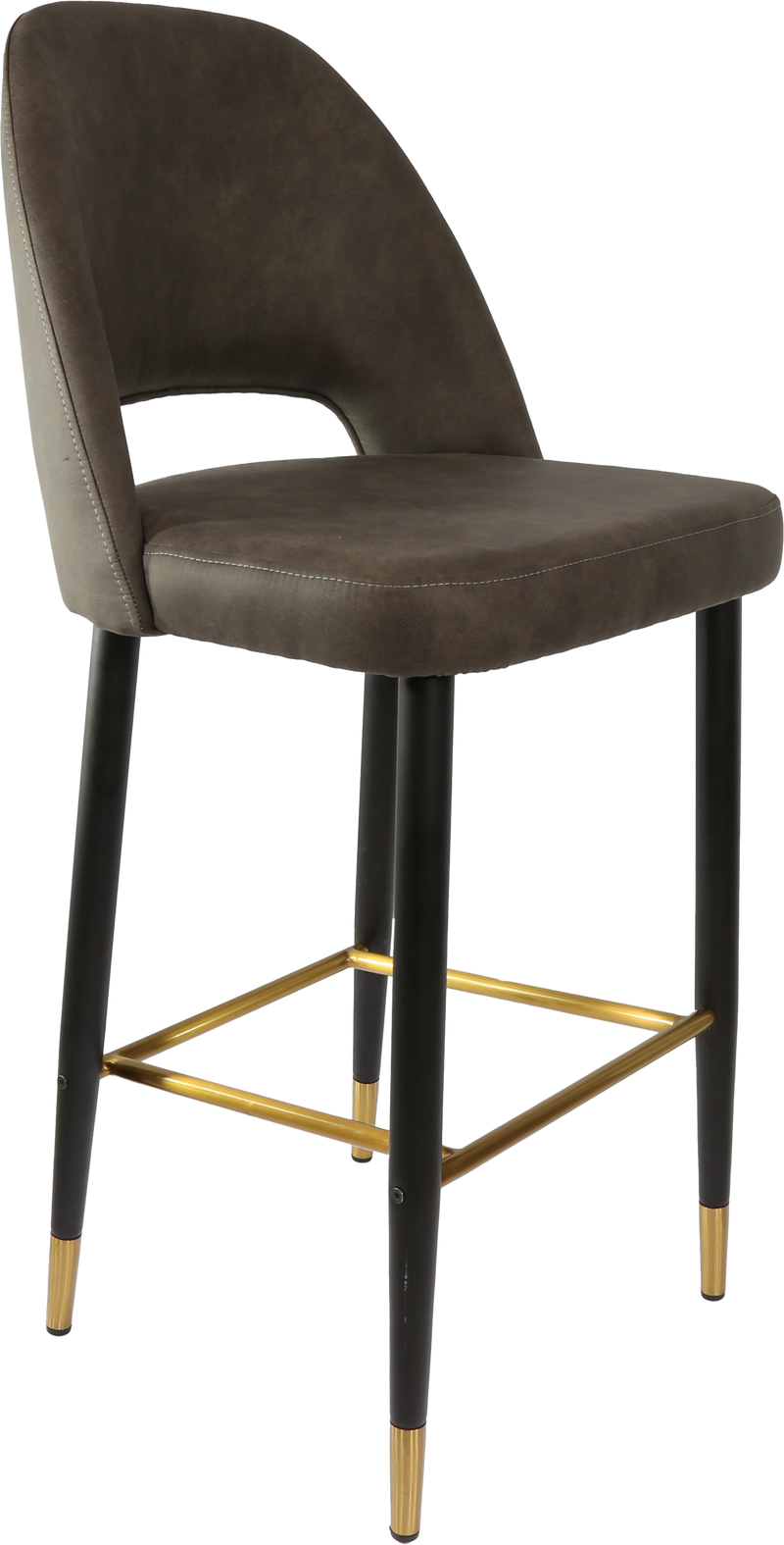 Durafurn Semifreddo Stool - Black Metal 750h Legs-Elite Office Furniture