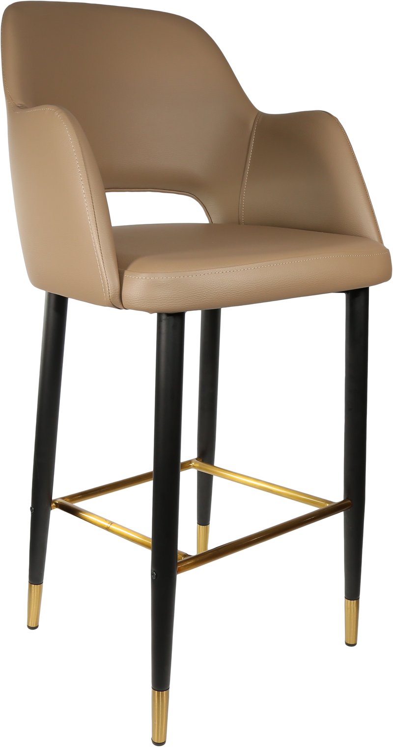 Durafurn Sorbet Stool with Black Metal 750h Legs