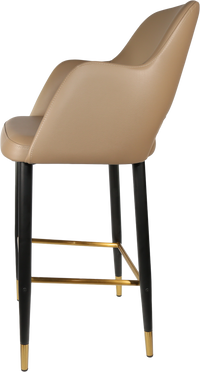 Durafurn Sorbet Stool with Black Metal 750h Legs