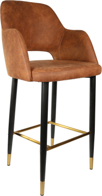 Durafurn Sorbet Stool with Black Metal 750h Legs