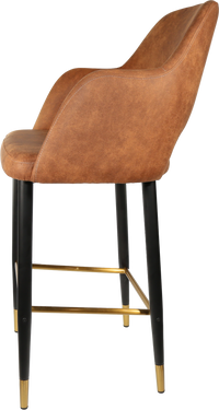 Durafurn Sorbet Stool with Black Metal 750h Legs