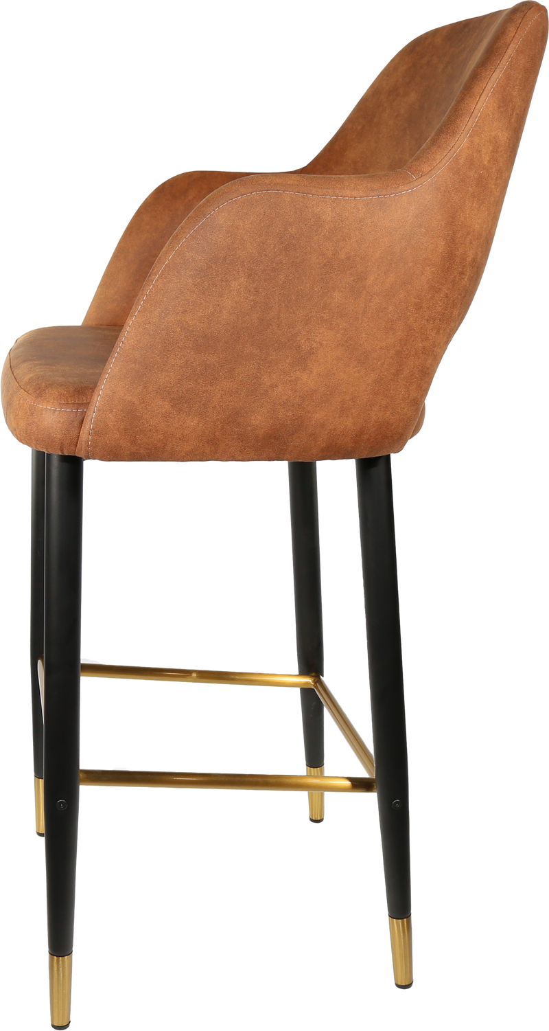 Durafurn Sorbet Stool with Black Metal 750h Legs