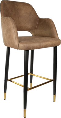 Durafurn Sorbet Stool with Black Metal 750h Legs