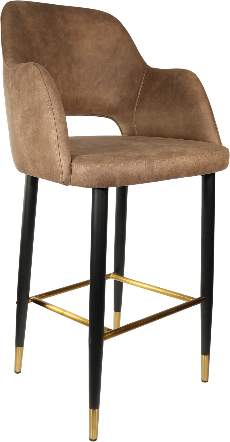Durafurn Sorbet Stool with Black Metal 750h Legs