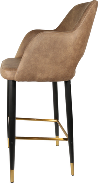 Durafurn Sorbet Stool with Black Metal 750h Legs