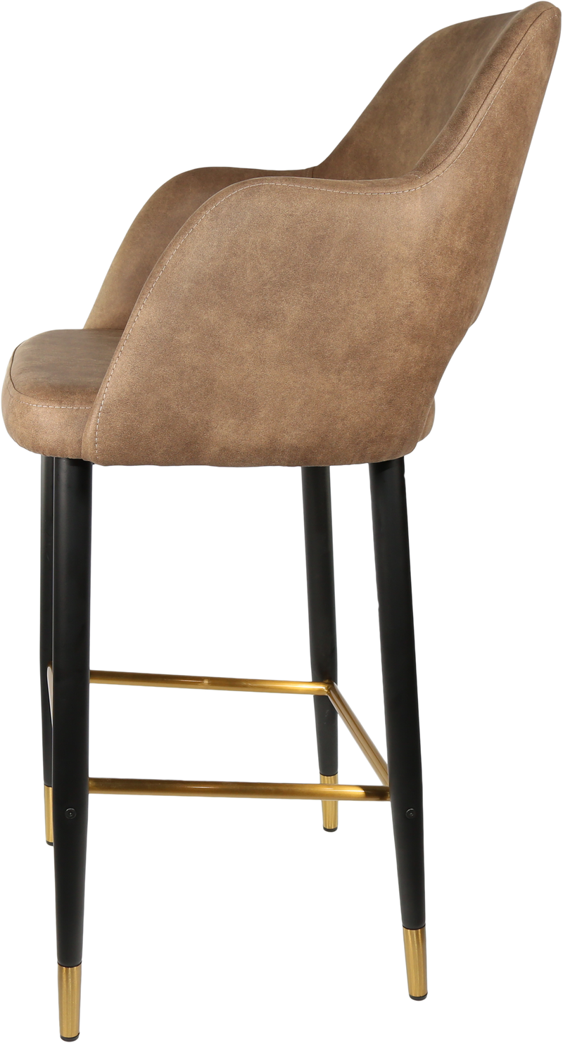 Durafurn Sorbet Stool with Black Metal 750h Legs